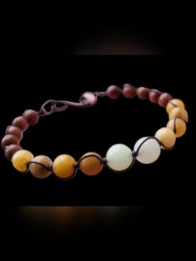 Handcrafted Oxidized Copper Wire Wrap Bracelet